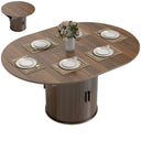 Extendable Dining Table with Storage Pedestal, Seats 4–6