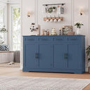 60" Buffet Sideboard Cabinet with 4 Drawers & Gold Handles