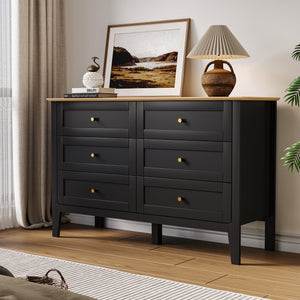 6-Drawer Dresser with TV Stand, 47" Wide