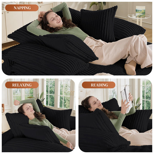 Oversized Indoor Chaise Lounge Chair with Adjustable Backrest
