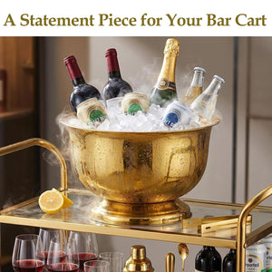 Gold Stainless Steel Beverage Tub – 10 Quart Ice Bucket
