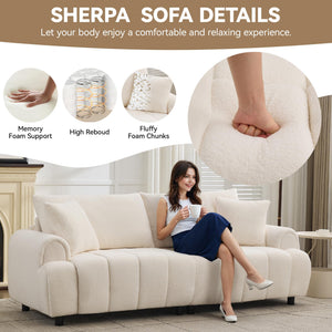 88" Oversized Boucle 3-Seater Sofa