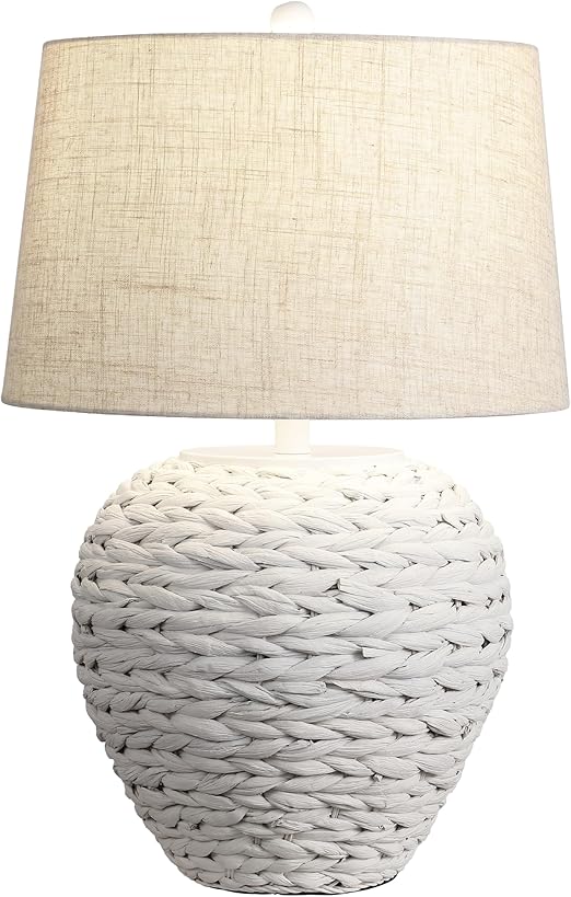 Water Hyacinth Farmhouse Basket Table Lamp