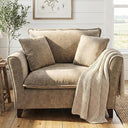 Chenille Accent Chair with Pillows – Oversized Armchair