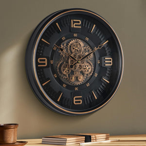 Large Moving Gear Wall Clock – 20 Inch Analog Decorative Timepiece