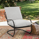 Modern Metal Frame Accent Chair with Upholstered Cushion