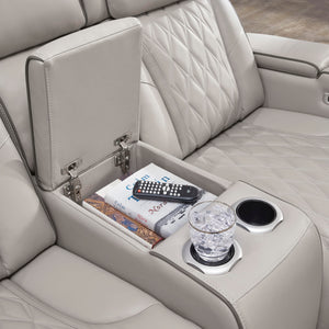 Power Reclining Loveseat with Console, LED Lights & USB Charging