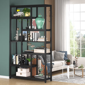 7-Tier Tall Bookcase with Open Shelves