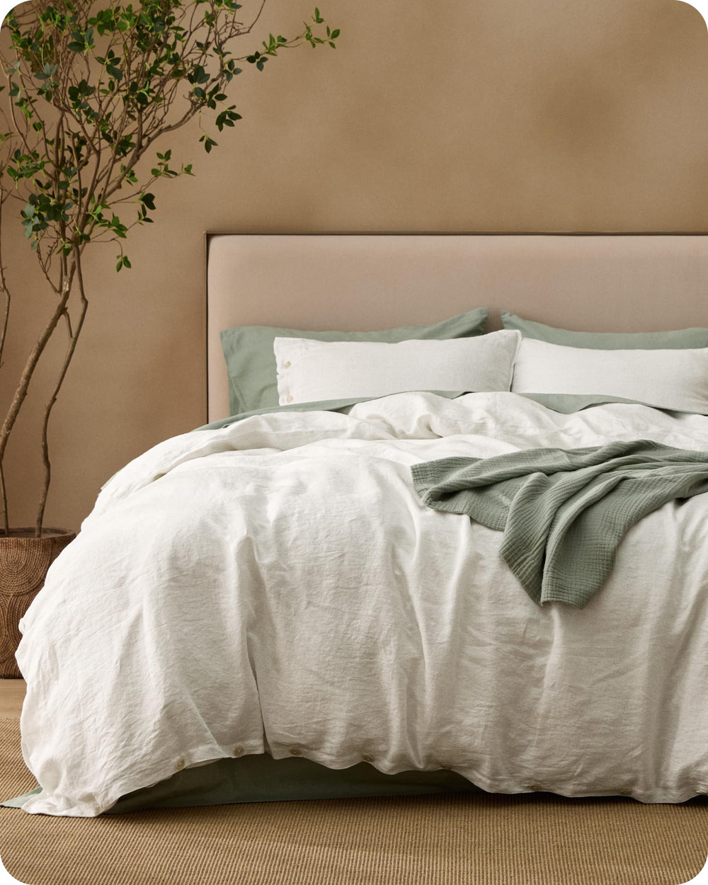 100% Linen Duvet Cover Set – Queen & King