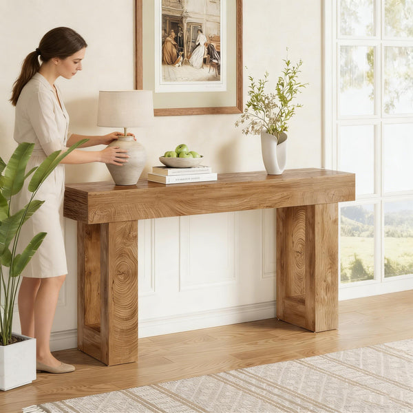 63-Inch Console Table for Entryway, Sofa Table, Hallway & Living Room