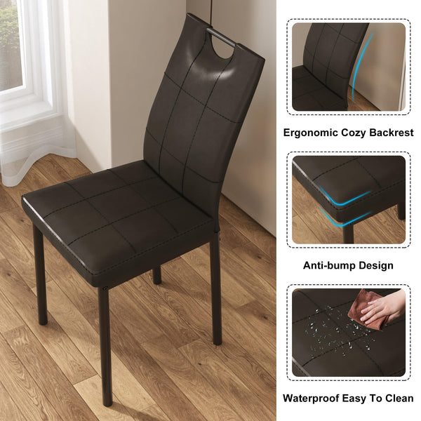 7-Piece Dining Table & Chairs Set – 71" Rectangle Table with 6 Upholstered Chairs