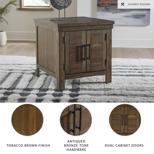 Farmhouse End Table with Cabinet Doors