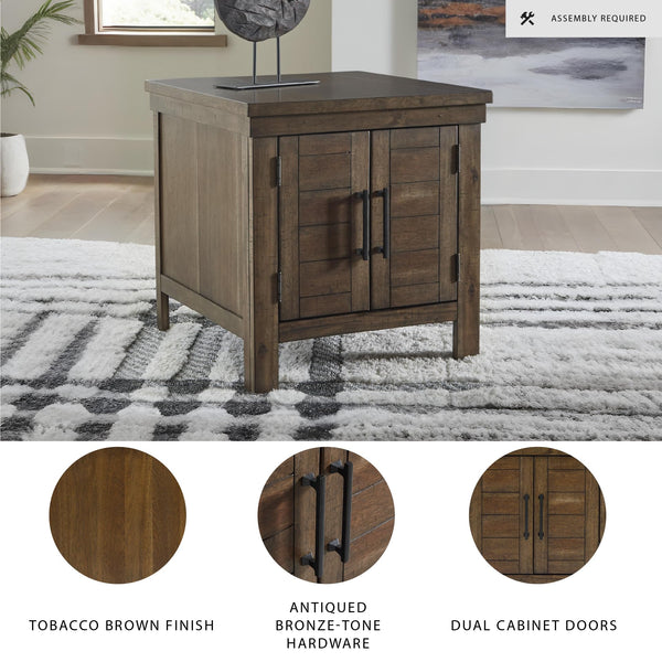 Farmhouse End Table with Cabinet Doors