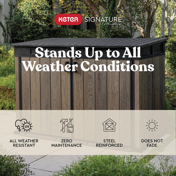 Outdoor Horizontal Storage Shed with Lockable Double Doors, Ventilation & 533-Gallon Capacity