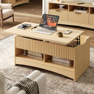 Lift Top Coffee Table with Storage & Hidden Compartment