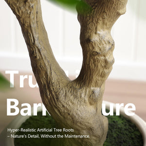 Artificial Olive Tree with Silk Leaves & White Pot