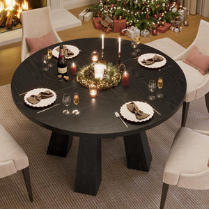 47" Round Dining Table for 4-6