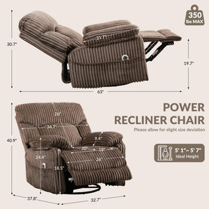 Power Recliner Chair with Massage & Heat