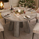 47" Round Dining Table for 4-6