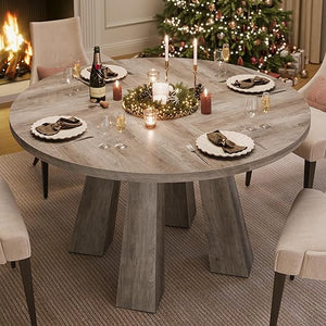 47" Round Dining Table for 4-6