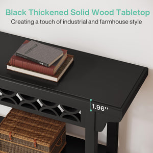 70.8" Farmhouse Console Table with Storage