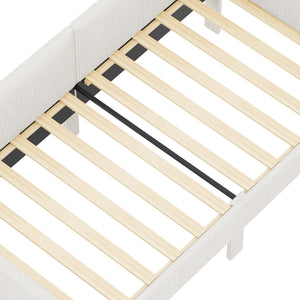 Twin L-Shaped Upholstered Daybed with Storage Drawers