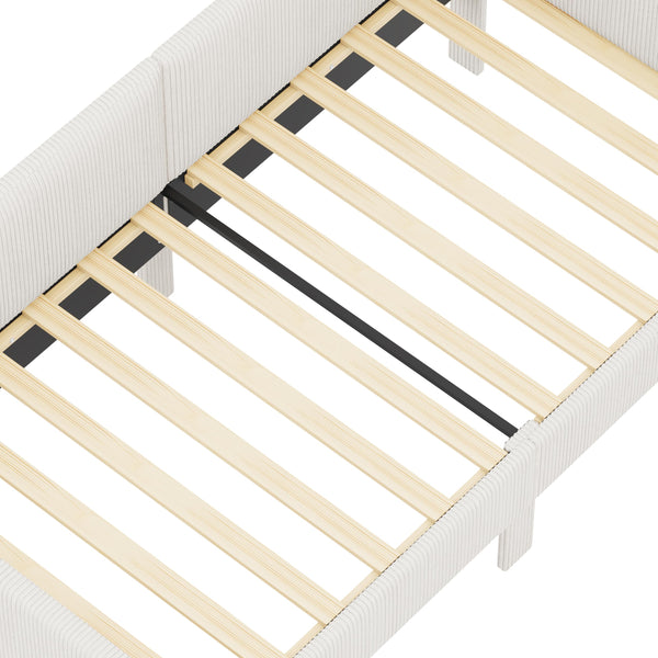 Twin L-Shaped Upholstered Daybed with Storage Drawers