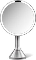 8" Round Sensor Lighted Makeup Mirror — 5x Magnification, Cordless