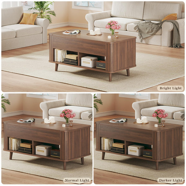 Lift-Top Coffee Table with Hidden Storage