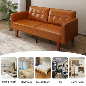 Convertible Futon Sofa Bed with Split Back