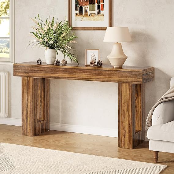 63-Inch Console Table for Entryway, Sofa Table, Hallway & Living Room
