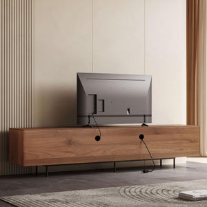Mid-Century Modern TV Stand with Storage – Fits TVs Up to 80 Inches
