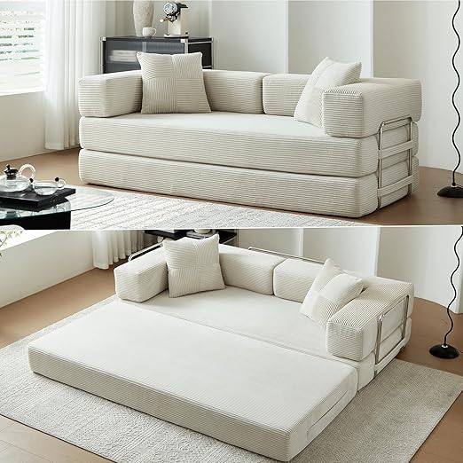 79" Convertible Sofa Bed – 5-in-1 Modular Futon Sleeper Couch
