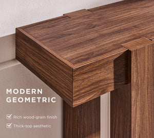 63-Inch Wooden Console Table with 2 Drawers