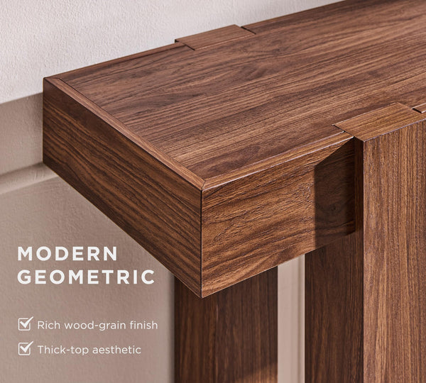 63-Inch Wooden Console Table with 2 Drawers