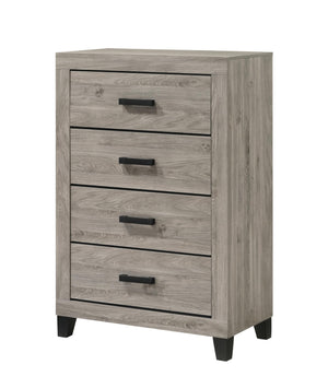Farmhouse 6-Piece Queen Bedroom Set with Bed Frame, Dresser, Mirror, Chest & 2 Nightstands