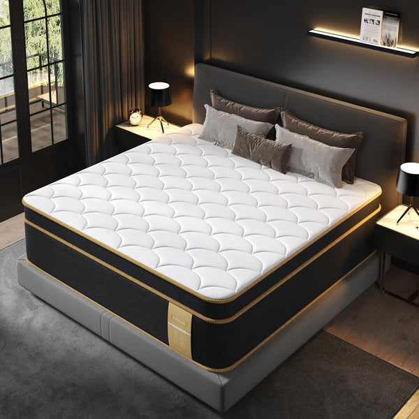 Queen Mattress – 14 Inch Gel Memory Foam Hybrid
