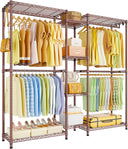 6-Tier Heavy-Duty Freestanding Closet Organizer with Shelves & Hangers