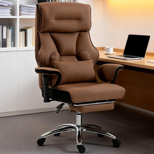 Heavy Duty Leather Office Chair 400lbs Big & Tall Executive Ergonomic