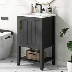 20" Freestanding Bathroom Vanity with Ceramic Sink
