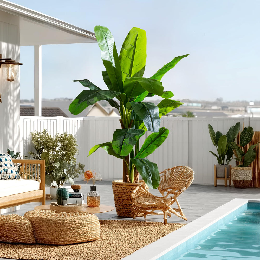 Artificial Banana Tree – Tall Faux Tropical Palm Plant