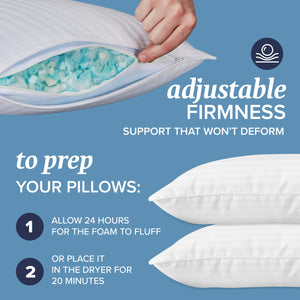 Adjustable Shredded Memory Foam Bed Pillow
