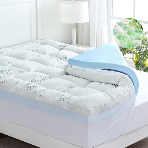 Dual Layer 4 Inch Memory Foam Mattress Topper