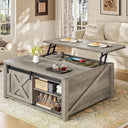 Lift Top Coffee Table with Hidden Storage and Adjustable Shelves