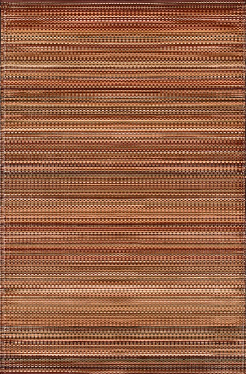 Geometric Outdoor Rug – Reversible Recycled Plastic Mat 6x9