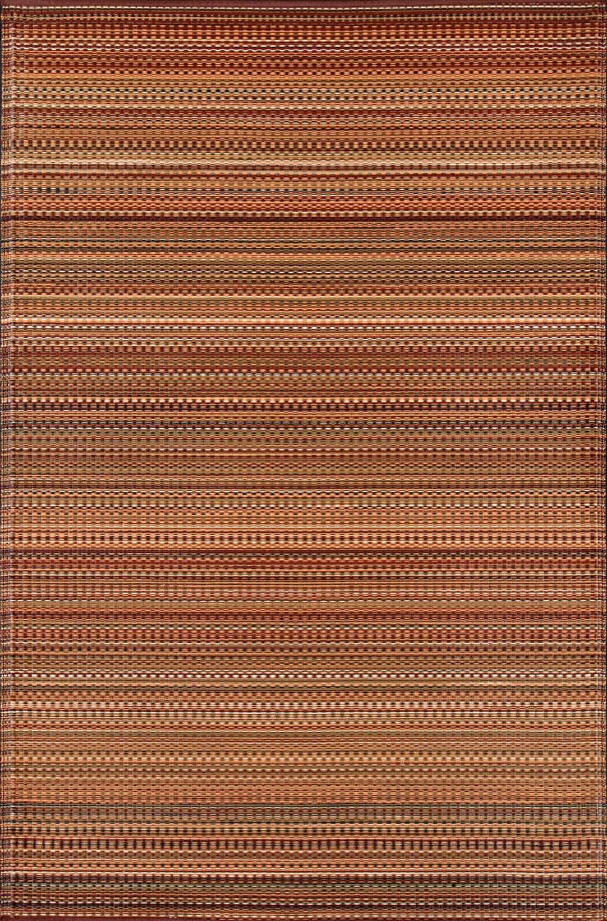 Geometric Outdoor Rug – Reversible Recycled Plastic Mat 6x9