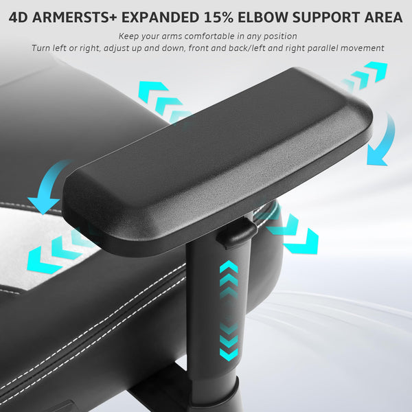 High Back Ergonomic Gaming Chair with 4D Armrests