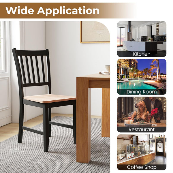 Dining Chairs Set of 4, Windsor Style with High Back