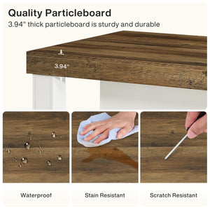 55-Inch Kitchen Island with Seating and Storage