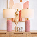 Farmhouse Ceramic Table Lamps Set of 2